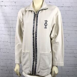 Laura Biagiotti Golf Fleece Jacket Cream Med GUC